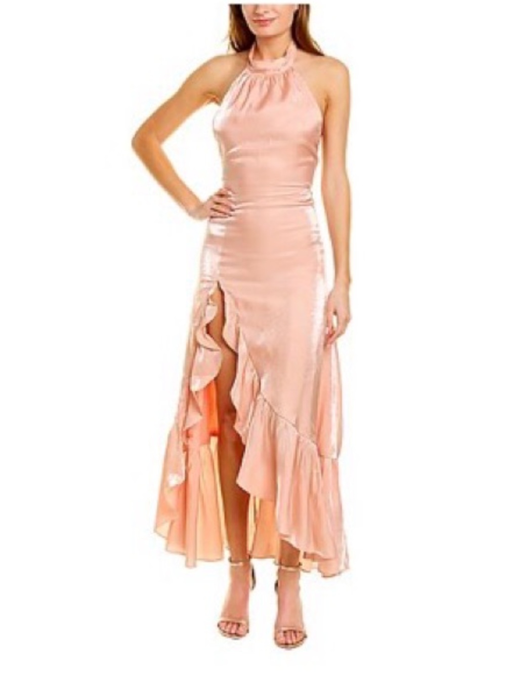XIX Palms Napa Halter Dress in Rose Gold
